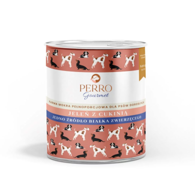 Perro gourmet jeleń z cukinią 800g